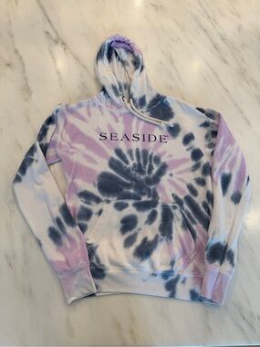 Seaside style 30a women’s small tie dye hooded sweatshirt